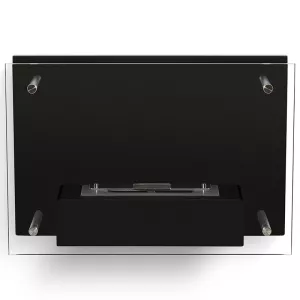 Wandkamin schwarz Fireglass