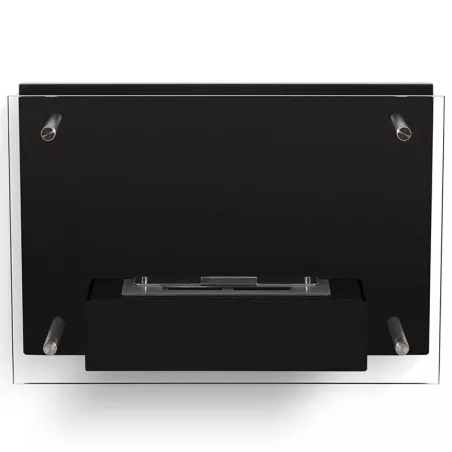 Ethanol-Kamin FireGlass, Glaswand Farbe Schwarz