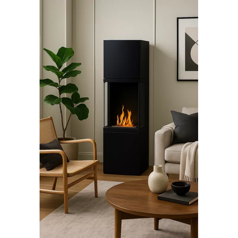 Ethanol-Kamin Avellino Farbe Schwarz