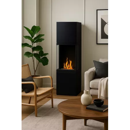 Ethanol-Kamin Avellino Farbe Schwarz