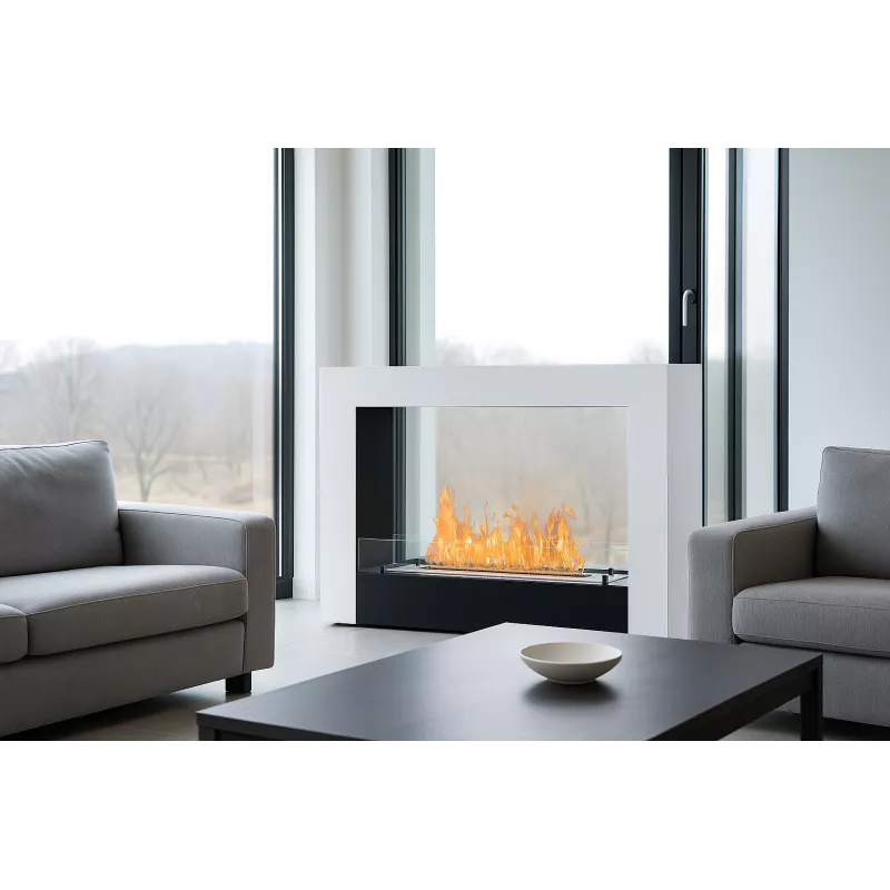 Bio Ethanol Kamin, Ethanol Kamin Acarenza || Wikao Farbe Weiß Hochglanz