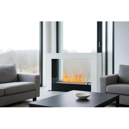 Bio Ethanol Kamin, Ethanol Kamin Acarenza || Wikao Farbe Weiß Hochglanz