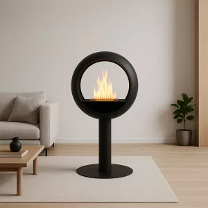 Ethanolkamin Voltera - Runder Kaminofen zum Aufstellen, 3 kW Leistung