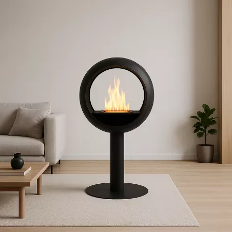 Ethanolkamin Voltera - Runder Kaminofen zum Aufstellen, 3 kW Leistung