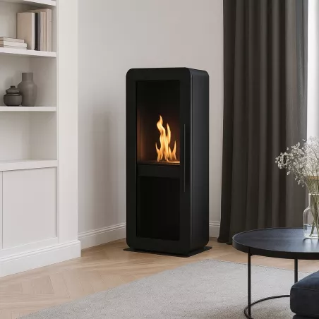 Ethanol-Kamin Malaga zum Aufstellen - Glastür - 3000W