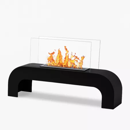 Ethanol-Kamin zur Bodenaufstellung Lounge Farbe Schwarz