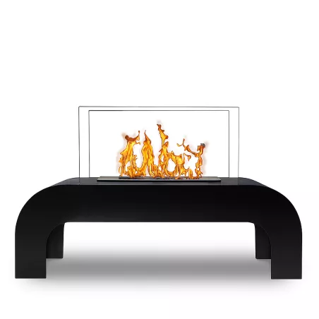 Ethanol-Kamin zur Bodenaufstellung Lounge Farbe Schwarz