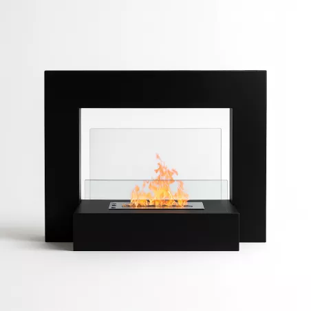 Lungo, der Bio-Design-Kamin Farbe Schwarz Brenner 1.5L/3kW