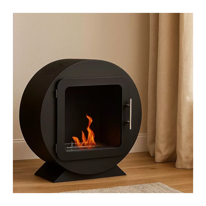 Ethanol-Kamin zylindrisch - Ovedia Farbe Schwarz