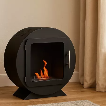 Ethanol-Kamin zylindrisch - Ovedia Farbe Schwarz