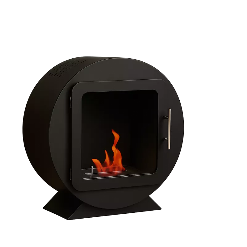 Ethanol-Kamin zylindrisch - Ovedia Farbe Schwarz