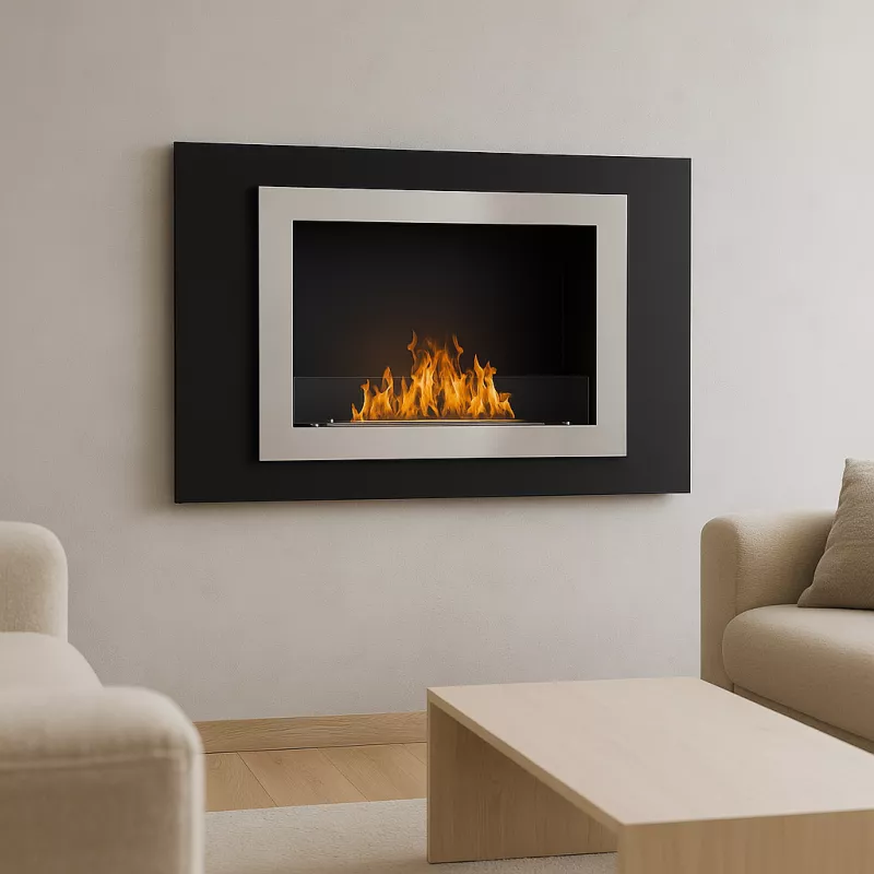 Edinburgh, Bio-Wandkamin 4.5kW Farbe Schwarz