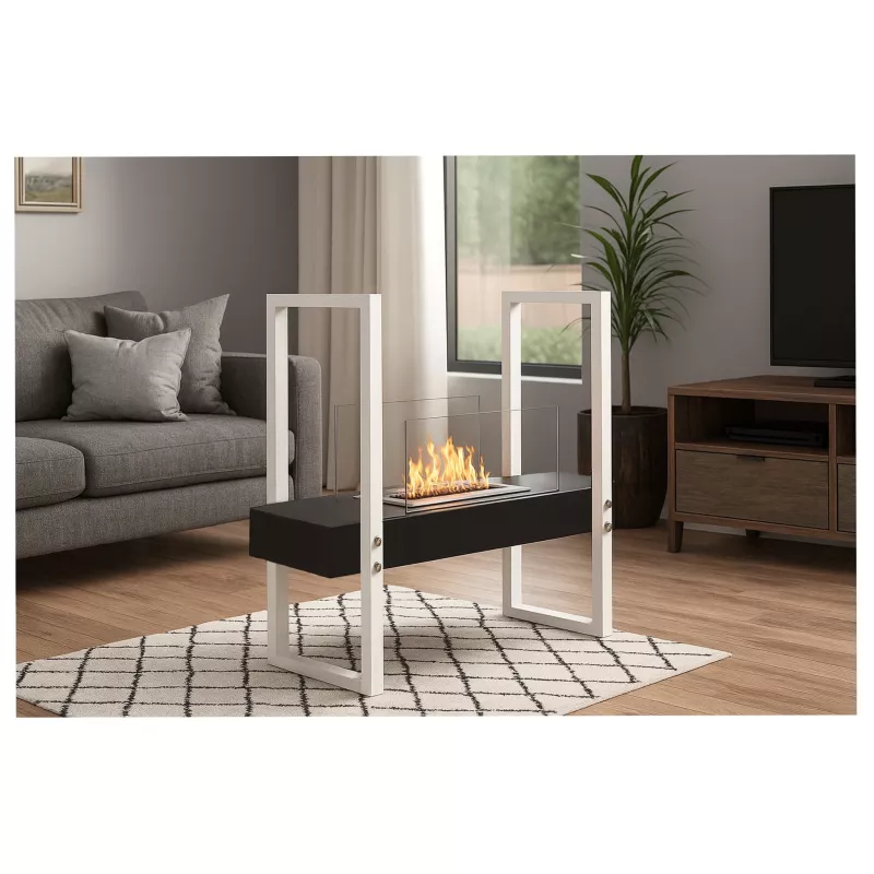 Kamin auf Aversa-Rahmen Farbe Schwarz