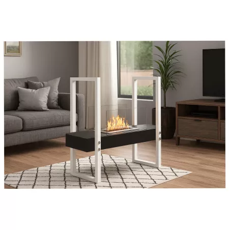 Kamin auf Aversa-Rahmen Farbe Schwarz