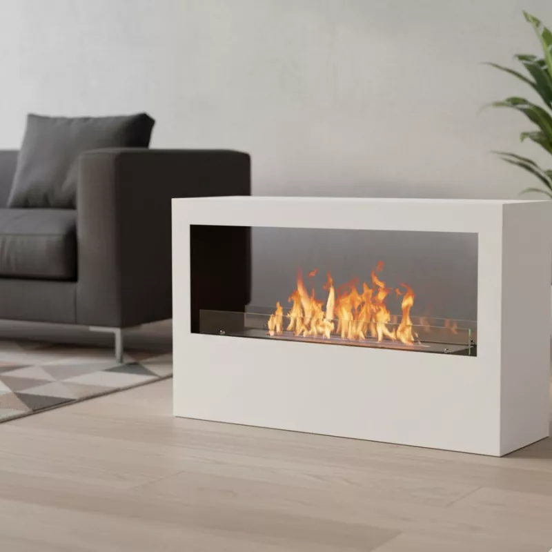 XXL-Kamin Andromeda, Brenner 80 cm Farbe Weiß