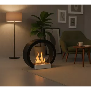 Runder Kamin zum Aufstellen auf dem Boden 3kW Aquila