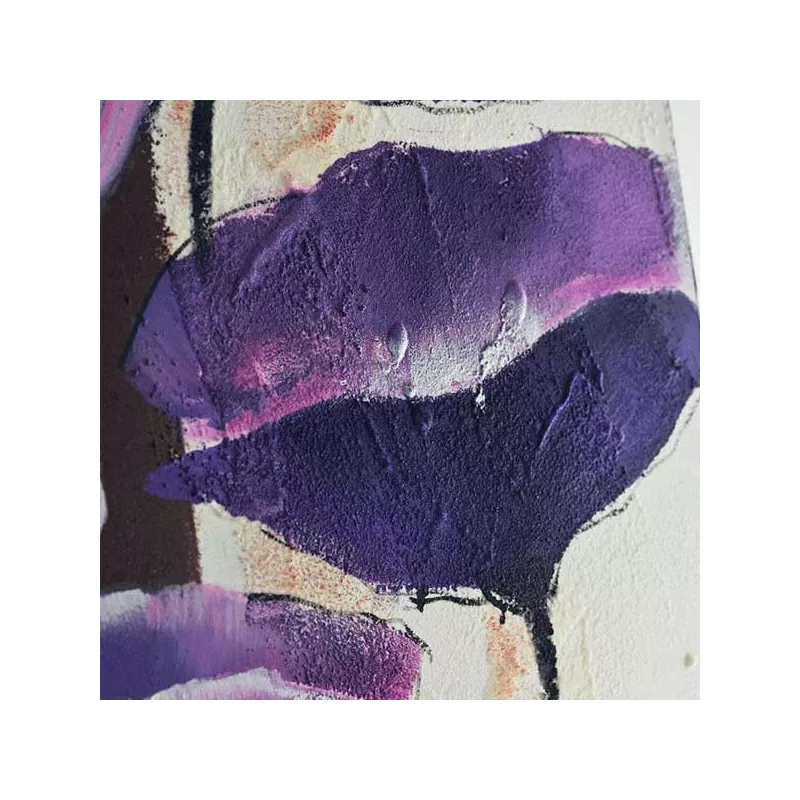 Blaue Blumenmalerei, Anemonenbild 60 x 120 cm