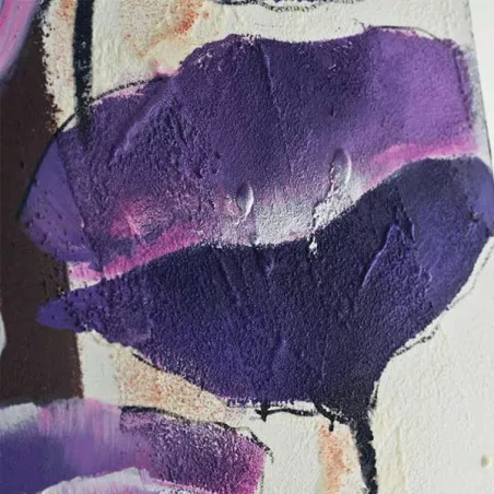 Blaue Blumenmalerei, Anemonenbild 60 x 120 cm