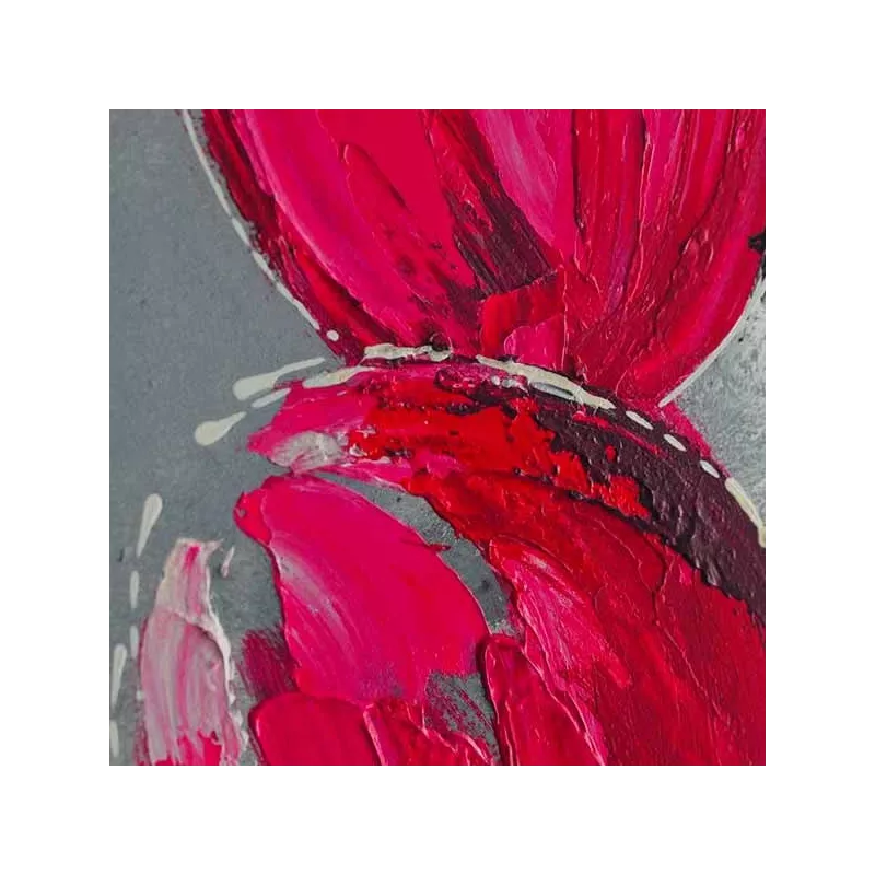 Blumenmalerei auf Alufolie, 40 x 120 cm: WIkao