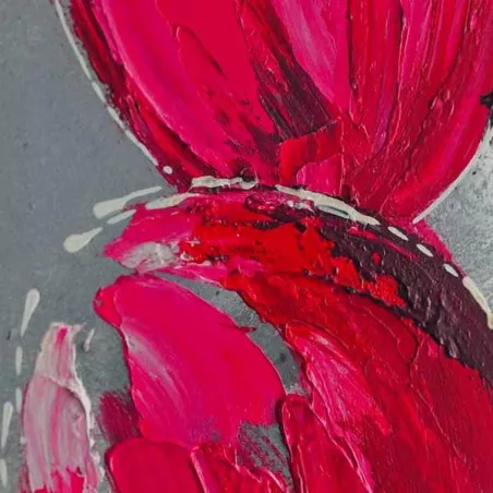 Blumenmalerei auf Alufolie, 40 x 120 cm: WIkao